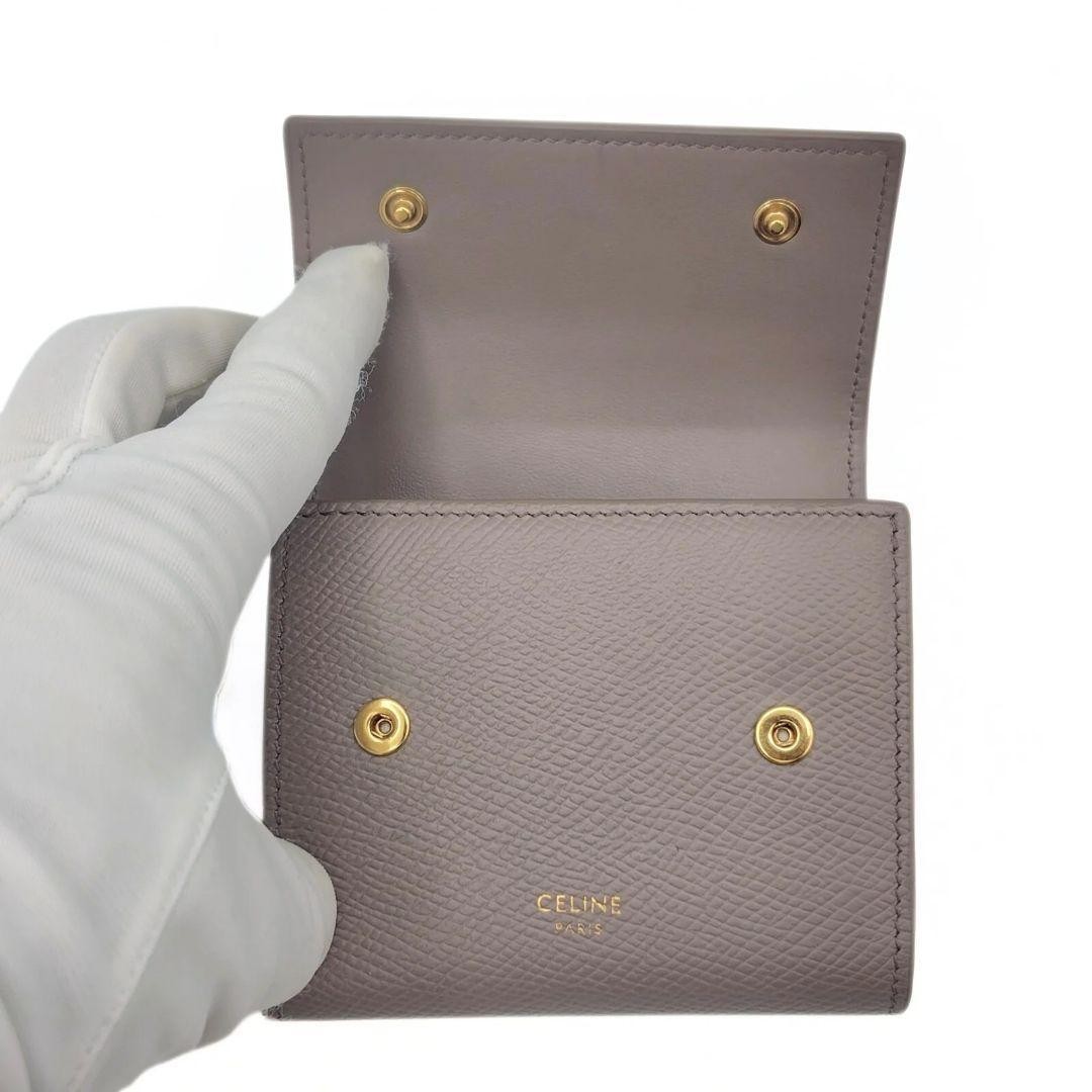 CELINE Small Trifold Wallet Pebble Calfskin Gray Used | eBay CELINE Small Trifold Wallet Pebble Calfskin Gray Used | eBay