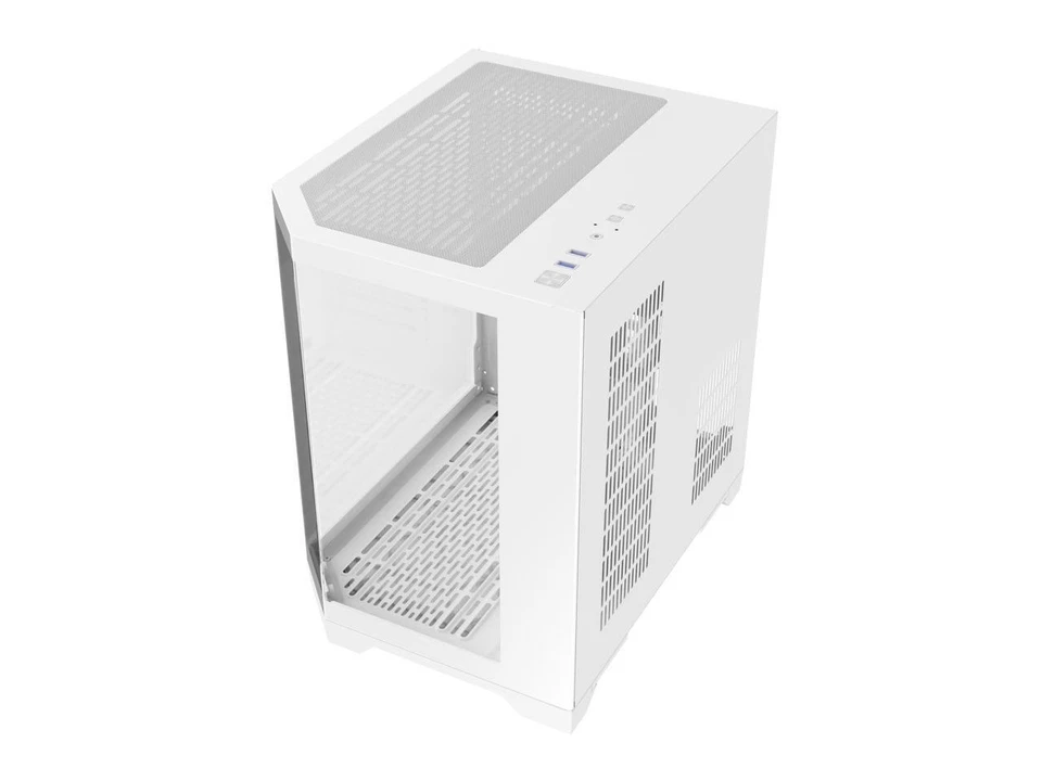 DIYPC DIY-CUBE03-W White Dual USB3.0 Tempered Glass Micro ATX Gaming Computer - Image 4 of 4