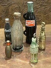 Lote de 6 botellas de Coca Cola vintage en miniatura