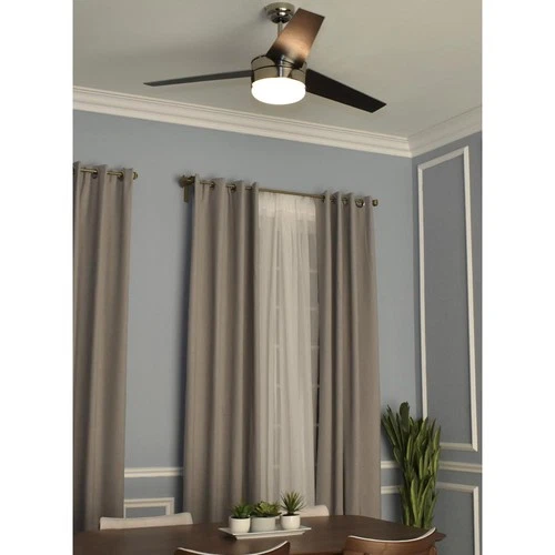 Maxim Lighting 89909FTSNBK Trio Indoor Ceiling Fan Satin Nickel/Black - Picture 2 of 4
