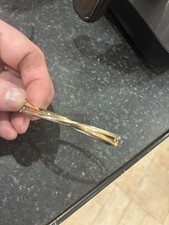 9ct White and Yellow Gold Bangle