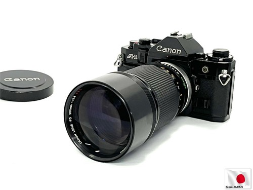 Canon A-1 A1 35mm Film Camera FD 200mm f/2.8 S.S.C Lens From JAPAN (70243IT1)Z