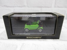Mini car 1/43 Minichamps Smart Fortwo Cabrio 2000 Green model car Age14+