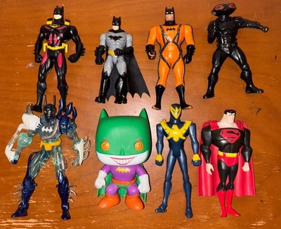 Huge Lot Of Super Hero Action Figures -DC Batman Superman Joker+ - Some Vintage