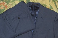 Polo RALPH LAUREN Blue Natural Stretch Wool Blend 2 Piece Suit 42 Long 34 x 34