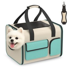 Small Dog Travel Carrier Bag - Soft Sided Pet Travel Carrier for up to 15LBS ...