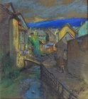 Franz Huth, German artist. Pastel drawing 1924. From Poessneck Thuringia