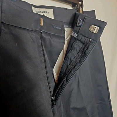 Dockers Straight Fit Navy Blue Flat Front Dress Pants Mens Size 31x30 | eBay