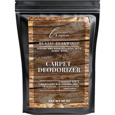 Lapew Rustic Teakwood Carpet Deodorizer Powder - Pet Safe Freshener for