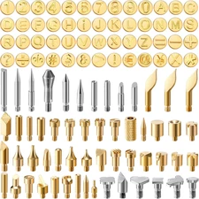 105 Pieces Wood Burning Tip Pyrography Wood Burning Tip Set Including Letter Num