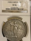 1900 B Great Britain Trade Dollar Rare Straight Graded Ngc VF30
