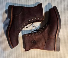 CHIPPEWA Mens 10EE Logger Boots Chocolate Brown Vibram USA EXCELLENT #26405