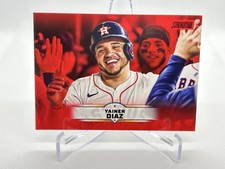 2025 Topps Stadium Club Red Parallel #26 Yainer Diaz, Houston Astros