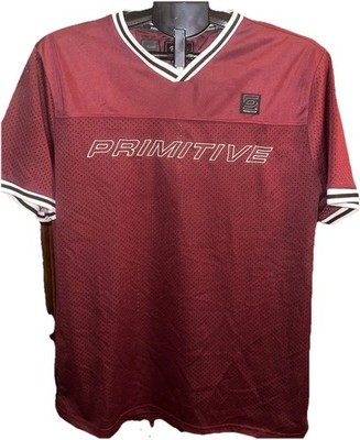 PRIMITIVE SKATEBOARDING- Mens M Jersey Shirt Maroon Logo Deck Street Skate Wear