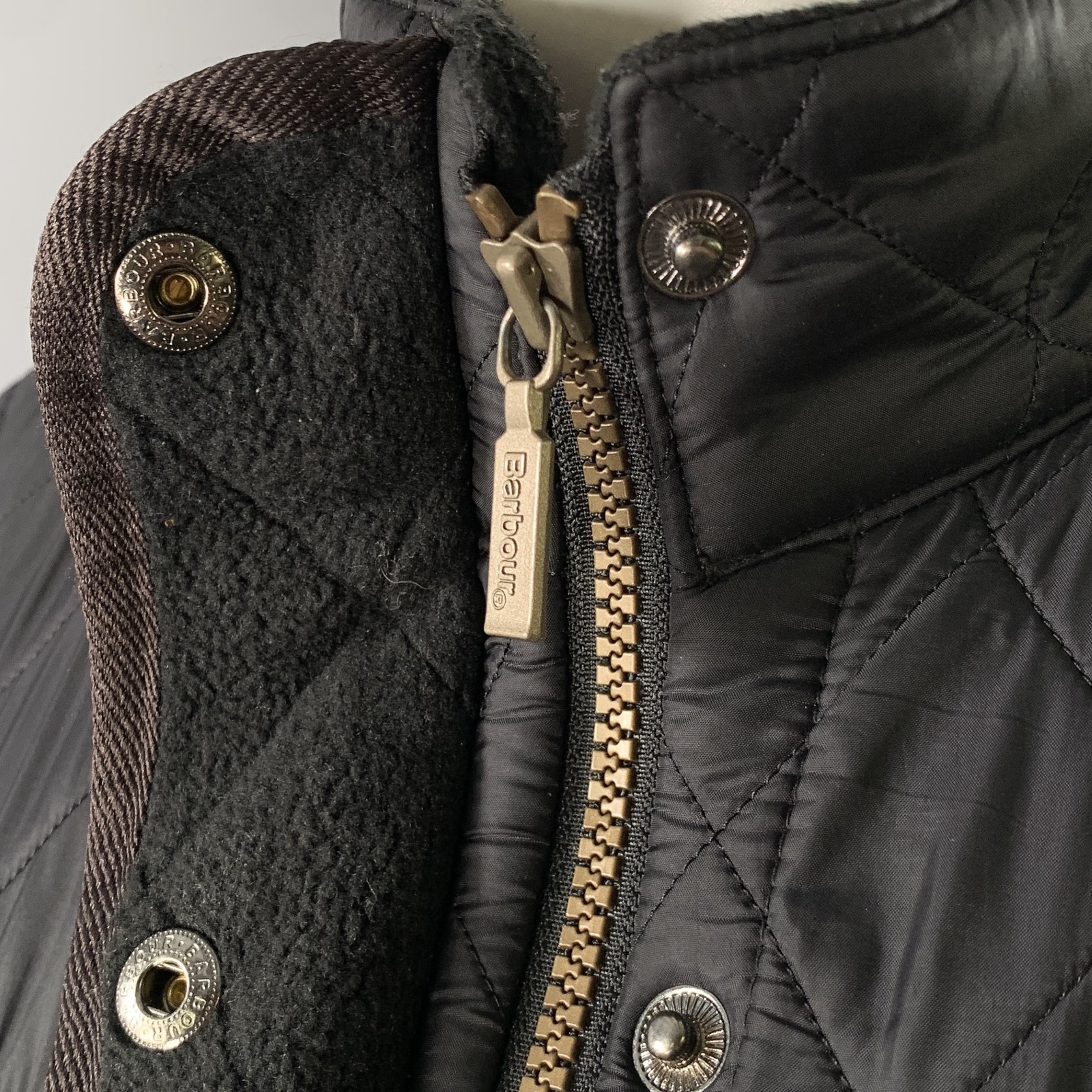 BARBOUR Size 12 Black Polyamide Quilted Jacket image 5