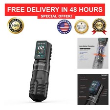 Wormhole Wireless Rotary Tattoo Pen Machine 2300mAh Adjustable Stroke Black