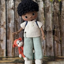 Animal Friend Crochet Doll, Handmade Crochet Amigurumi Doll Gift, Amigurumi Doll