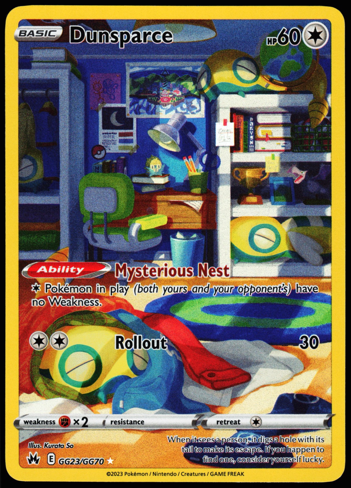 Pokemon Card - Dunsparce Crown Zenith GG23/GG70 Galarian Gallery