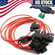 10*12GA. ATM/APM MINI BLADE INLINE FUSE HOLDER CAR TRUCK BOAT RV COPPER WIRE