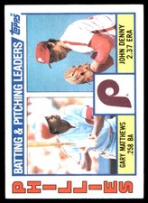 Phillies  /  (Gary Matthews / John Denny) TL, CL 1984 Topps #637 Phillies