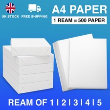 A4 COPY PAPER 80GSM COPIER PAPER 1 2 3 4 5 REAMS OF 500 PRINTER PAPER SHEETS