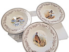 Three Large Zrike Wildlife Rimmed Soup Plates Pheasant Duck Fish — photo 1