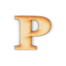 4-Inch Decorative Wooden Letter P - Alphabet Letters for DIY Wall Signs, Tabl...