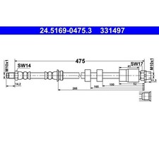 ATE 24.5169-0475.3 Bremsschlauch für BMW X1 E84