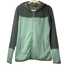 MARMOT "Sirona" Women's Hoodie Jacket, Green, Full Zip, Sleeve thumb slits, Lg