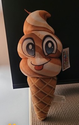 Classic Toy Co Ice Cream Cone Chocolate & Vanilla Swirl Plush NWT