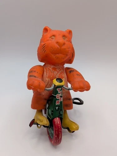 1960s marx Tony the tiger tin wind up On bike Ok condition works If Pushed