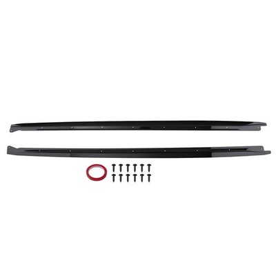 Side Skirt Extension Lip for BMW F15 X5 F85 X5M F16 X6 F86 X6M 15-19 Gloss Black