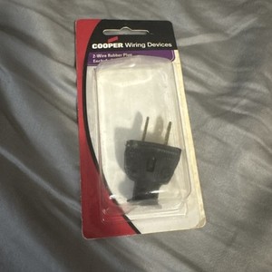 Cooper Wiring Devices 2 Wire Rubber Plug 15A-125V 183DU-N