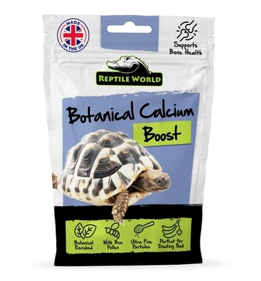 REPTILE WORLD Botanical Calcium Dusting Powder 100g - Bearded Dragon, Iguana, Tortoise