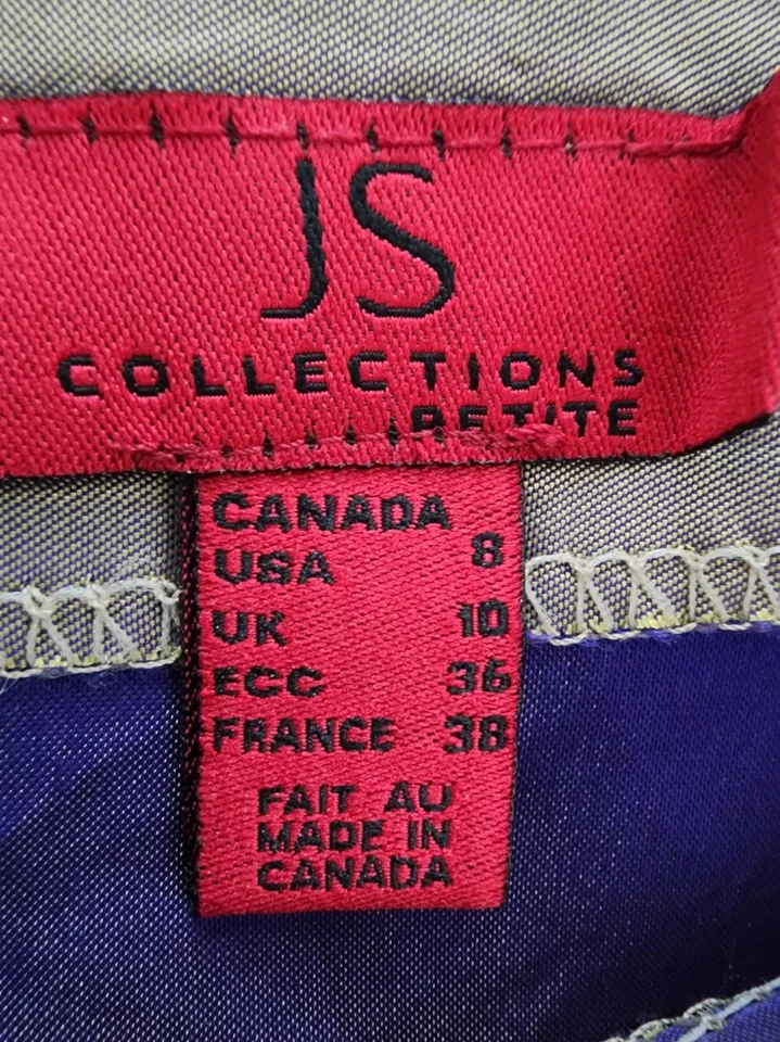 JS Collections Petite Metallic Satin Maxi Skirt Gold Champagne Sheen Sz 8 Canada - Image 4 of 4