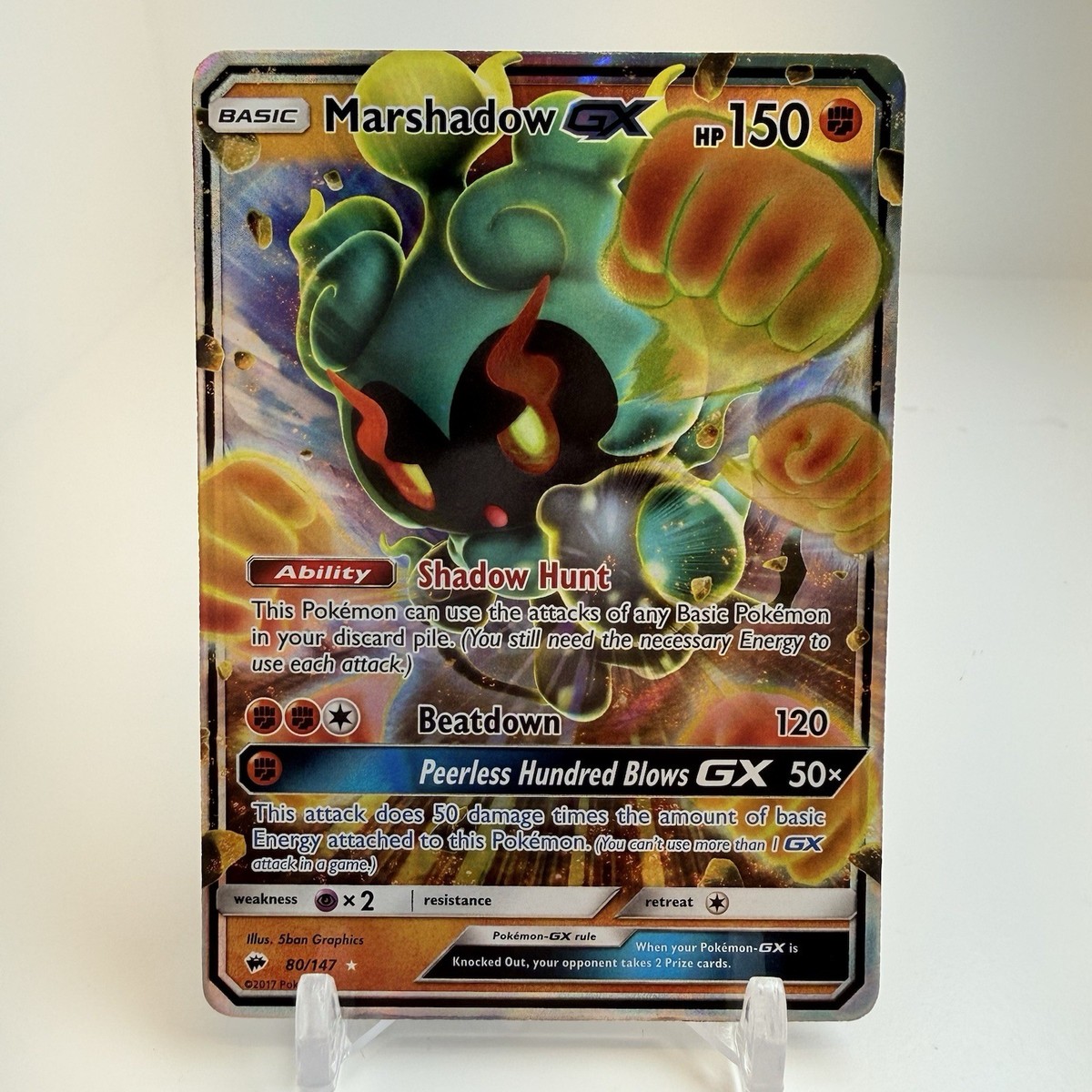 Marshadow GX 80/147 Sun & Moon Burning Shadows Full Art Ultra Rare