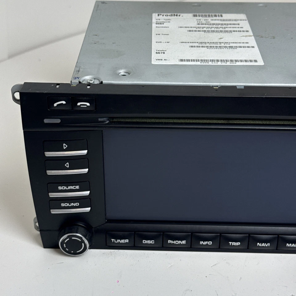 Porsche Cayenne 2009 navegación pantalla monitor radio pantalla probado 7L5919193A OEM Foto 4 de 4