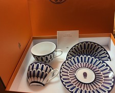Hermes Bleus d'Ailleurs tea cup and saucer set