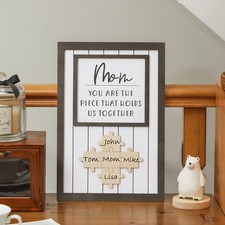 Personalized Name Puzzle Mom You are The Piece That Holds Us Together Wall Ar...