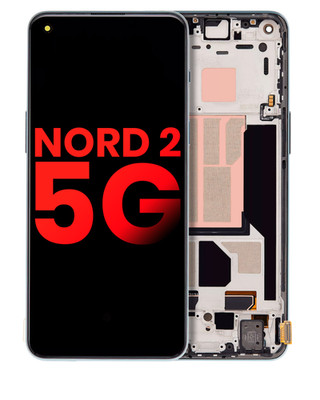 OLED Assembly With Frame For OnePlus Nord 2 5G (Aftermarket Plus) (Blue Haze)
