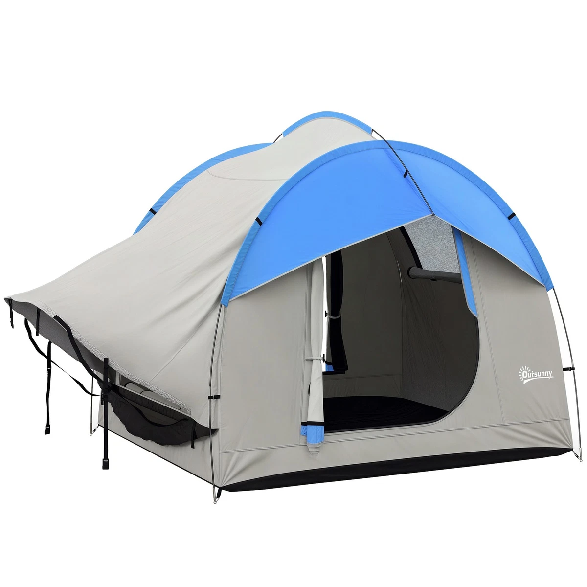 Outsunny Pop-up Tent 1-2 Persoons - 3 Seizoenen - Blauw/Grijs