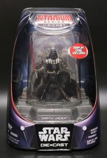 Galoob Star Wars Titanium Series Die Cast Darth Vader Figure W/ Display Case NIB