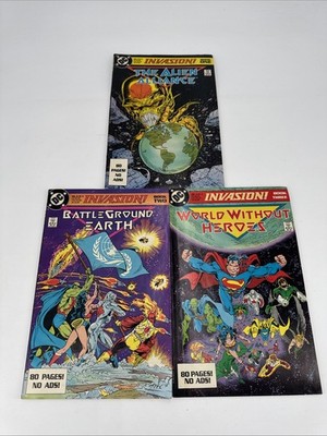 Invasion! Books One Two & Three #1-3 Complete DC Comic Books 1988 Ships Fast