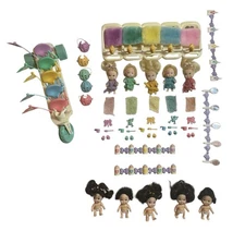 Vintage Huge Lot QUINTS TYCO Two Sets Of Dolls Blonde With Accessories Bike 1989