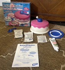 Vintage 2001 Wham-O Baskin Robbins Ice Cream Cake Maker Pre Owned Near Complete