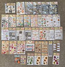 Lot of 39 Packages of Crafters Square Pop Up Stickers Scrapbooking Large Variety