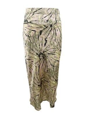 Free People Women's Snake Printed Tea-Length Pencil Skirt (0, Magic Smoke Combo)