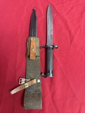 Swedish Model 1896 Mauser Bayonet W/Scabbard & Leather Frog A960