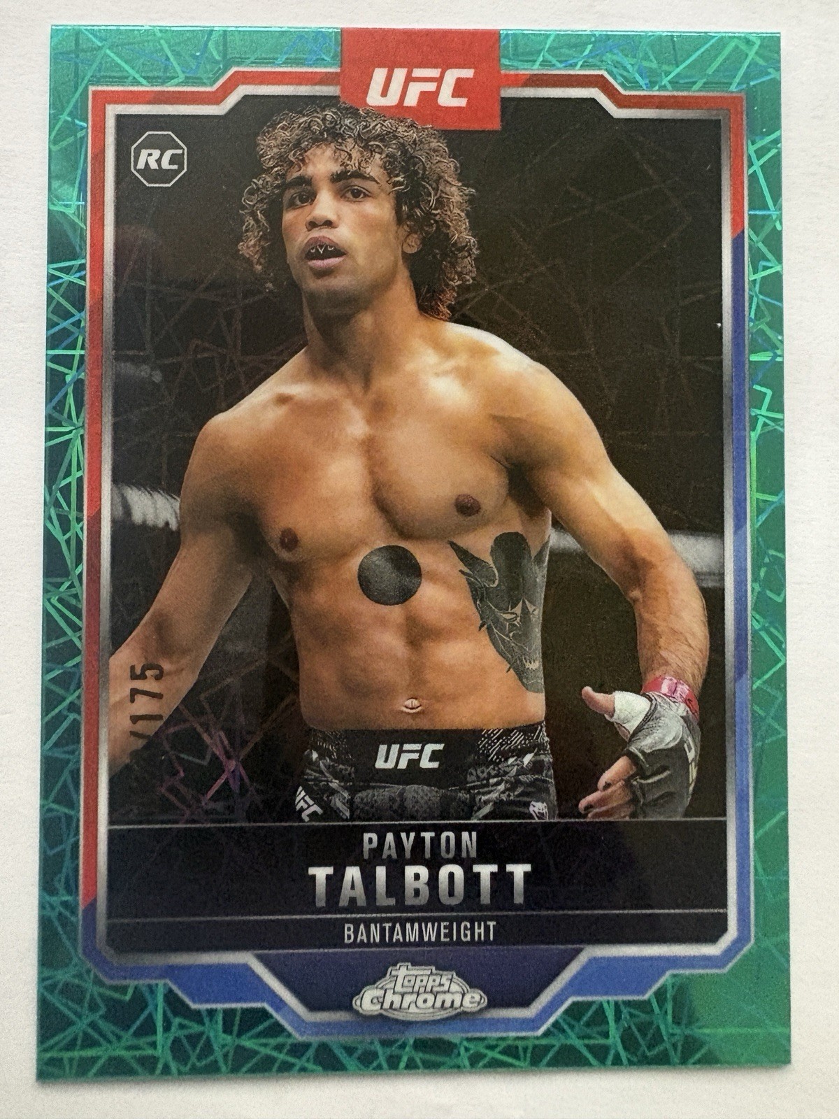 Payton Talbott - 2025 Topps Chrome UFC Teal Lazer Refractor /175 RC #141
