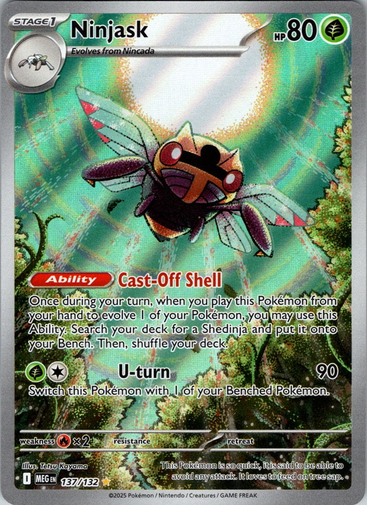 Ninjask Holo Illustration Rare ME01: Mega Evolution 137/132 NM